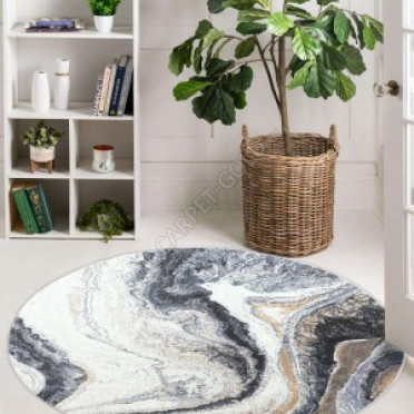 Ковер бельгийский Argentum 63618 8656 круглый