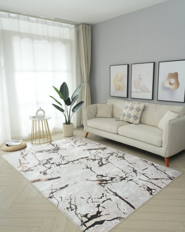 Ковер китайский PX-6007 LEO (Полиэстер, серый)