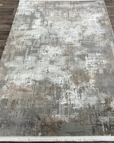 Турецкий ковер Atlantik Hali Deco 23213B (Полиэстер, бежевый, серый)